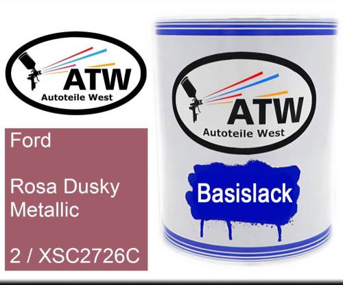 Ford, Rosa Dusky Metallic, 2 / XSC2726C: 1L Lackdose, von ATW Autoteile West.